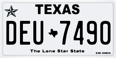 TX license plate DEU7490