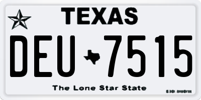 TX license plate DEU7515