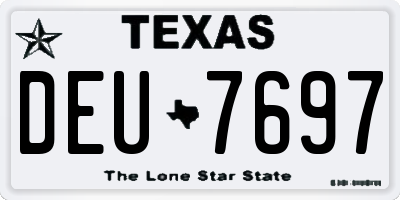 TX license plate DEU7697