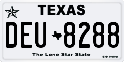 TX license plate DEU8288