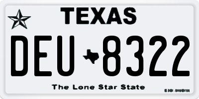 TX license plate DEU8322