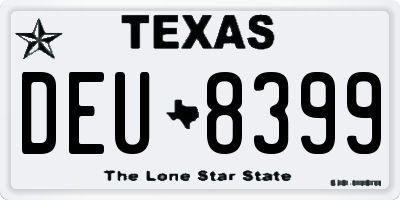TX license plate DEU8399