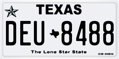 TX license plate DEU8488