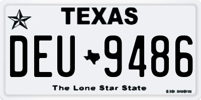 TX license plate DEU9486