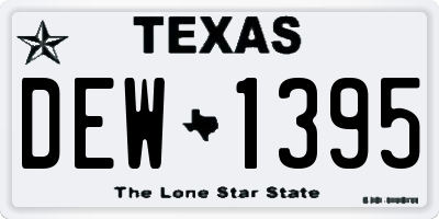 TX license plate DEW1395