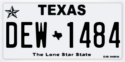 TX license plate DEW1484