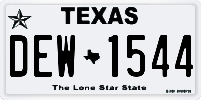 TX license plate DEW1544