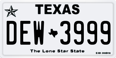 TX license plate DEW3999