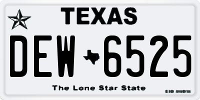 TX license plate DEW6525
