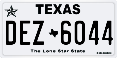TX license plate DEZ6044