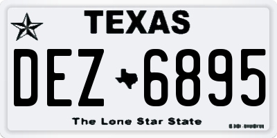 TX license plate DEZ6895