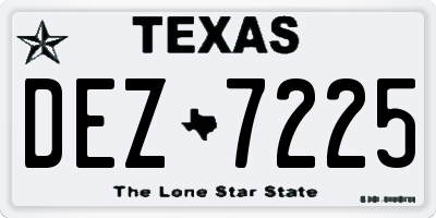 TX license plate DEZ7225