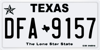 TX license plate DFA9157
