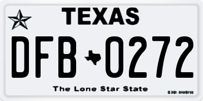 TX license plate DFB0272