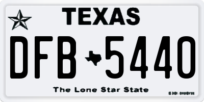 TX license plate DFB5440