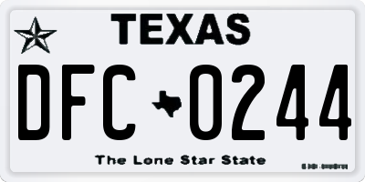 TX license plate DFC0244