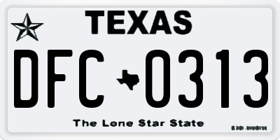 TX license plate DFC0313