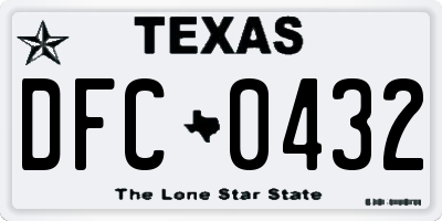TX license plate DFC0432