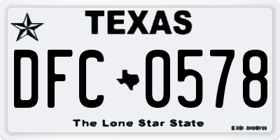 TX license plate DFC0578