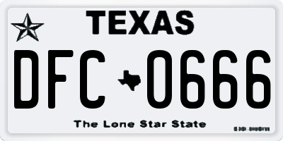 TX license plate DFC0666