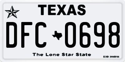 TX license plate DFC0698