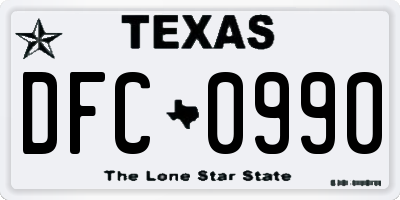 TX license plate DFC0990