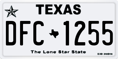 TX license plate DFC1255