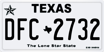 TX license plate DFC2732