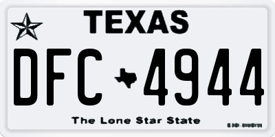 TX license plate DFC4944