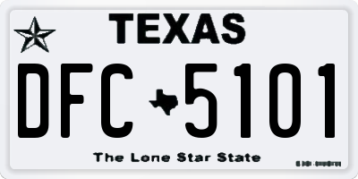 TX license plate DFC5101