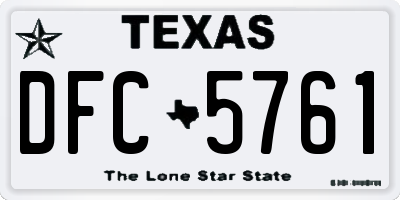 TX license plate DFC5761