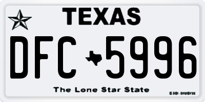 TX license plate DFC5996