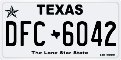 TX license plate DFC6042