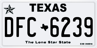 TX license plate DFC6239