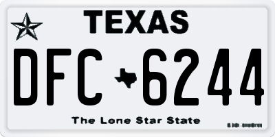 TX license plate DFC6244