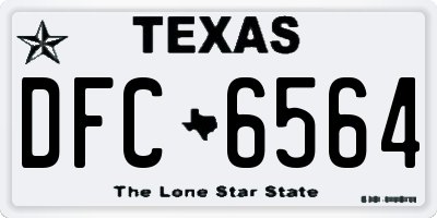 TX license plate DFC6564