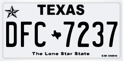 TX license plate DFC7237