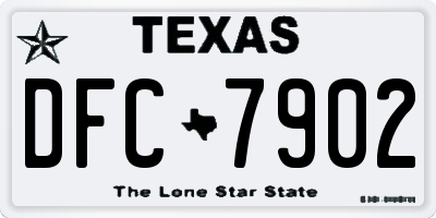 TX license plate DFC7902