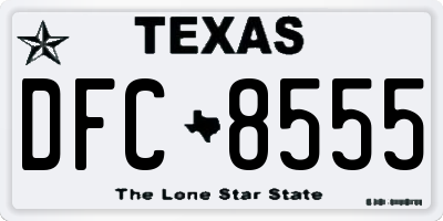 TX license plate DFC8555