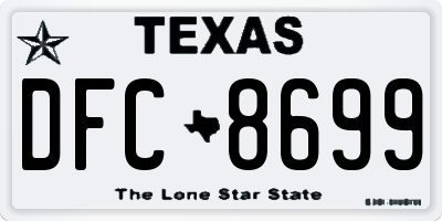 TX license plate DFC8699