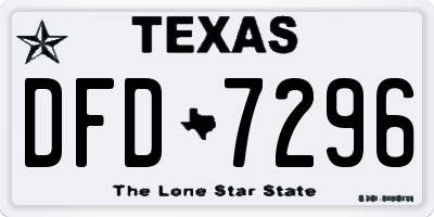TX license plate DFD7296