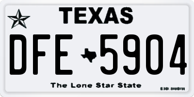 TX license plate DFE5904