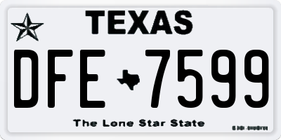TX license plate DFE7599