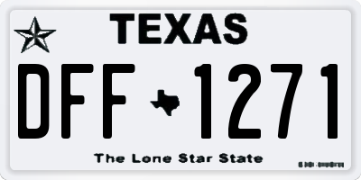 TX license plate DFF1271