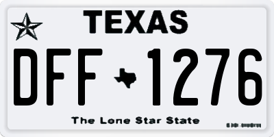 TX license plate DFF1276