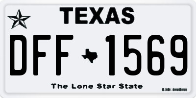 TX license plate DFF1569