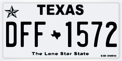 TX license plate DFF1572