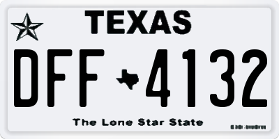TX license plate DFF4132