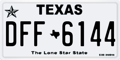 TX license plate DFF6144