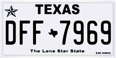 TX license plate DFF7969